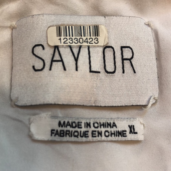 SAYLOR Revolve Size XL DINA Dress White Cotton Eyelet Balloon Sleeve Floral $288 - Picture 14 of 16